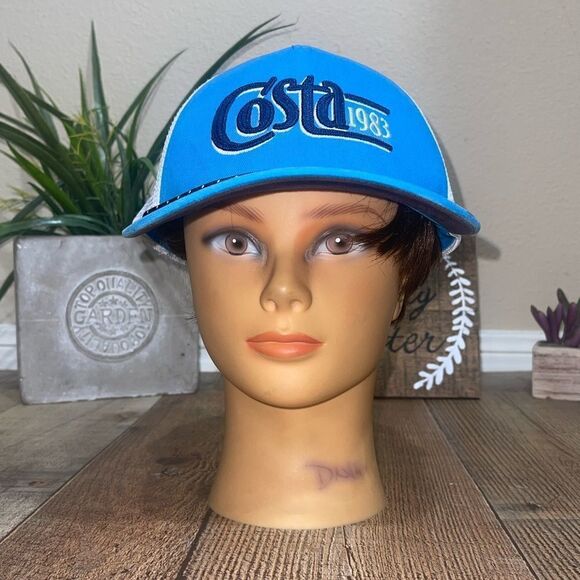 Costa Twill Trucker Traditions Hat Costa Blue/White One Size snap back - Picture 3 of 10